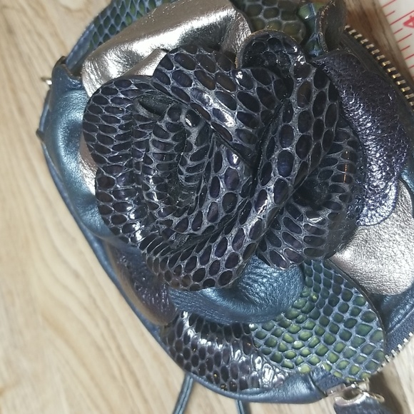 Brighton Rhapsody Sapphire 3D Flower Blue Pouch Wristlet - Picture 14 of 16